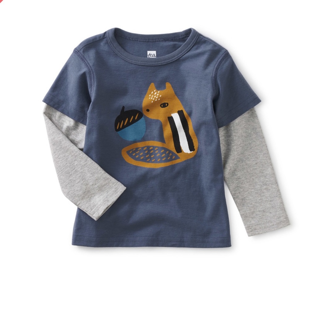 Yea Collection Aww nuts layered graphic baby tee size 3-6 months